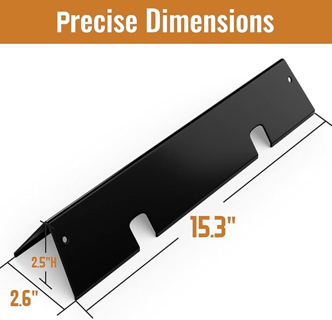 7636 Flavorizer Bars for Weber Spirit 2 Grill Parts, Replacement Parts for Weber GS4 Spirit II & I E310 E320 S310 S320 Grills with Front Mounted Control, Porcelain-enameled, 15.3-Inch, 5-Pack