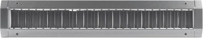 Repa Market 21" x 3" Inch Air Grille for Round Spiral Ducts - Adjustable Single Louvre Blade - Galvanized Ventilation Cover - Side Fit Round Surface Canal Ducting from 7" to 15.75" Inches