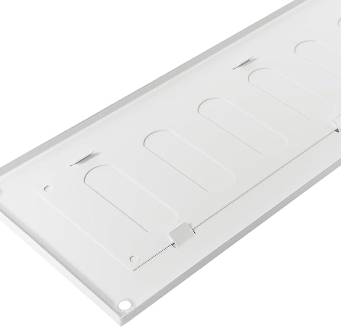 Repa Market 16" x 4" Inch (Outer Dimensions) White Adjustable Air Vent Cover - Galvanized Steel HVAC Air Vent Register - Heating, Cooling Toe Kick Vent Cover - Wall, Ceiling Return, Intake Air Grille