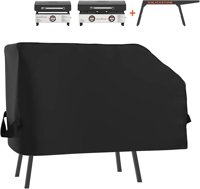 Grill Cover for Blackstone 17" 22" Tabletop with 5477 On-The-Go XL Hood and Stand, for Blackstone 17"/22" Tabletop Griddle with X-Large Griddle Stand, Heavy Duty Waterproof Outdoor Grilling Cover
