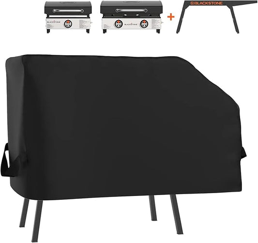 Grill Cover for Blackstone 17" 22" Tabletop with 5477 On-The-Go XL Hood and Stand, for Blackstone 17"/22" Tabletop Griddle with X-Large Griddle Stand, Heavy Duty Waterproof Outdoor Grilling Cover