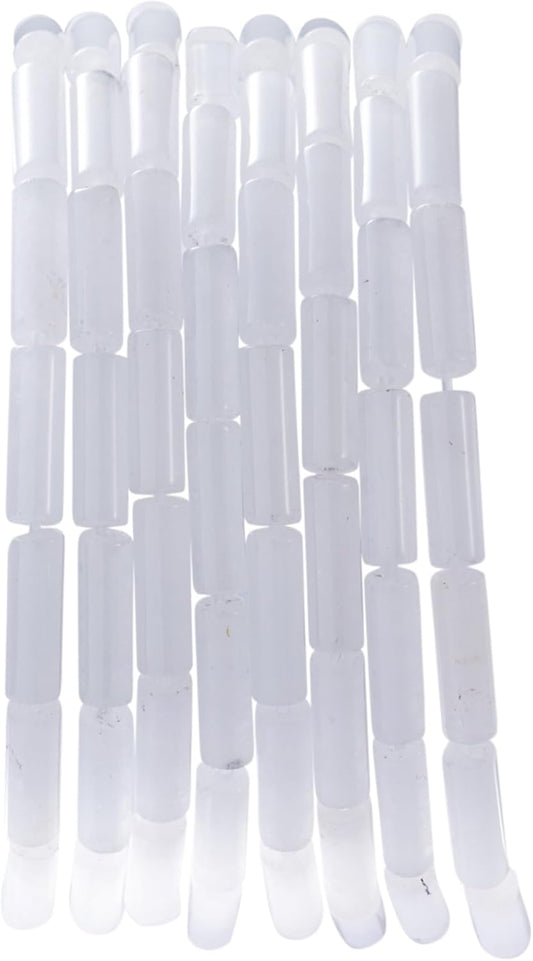 Natural White Agate Cylinder Tube Beads 4x13mm 38cm/str Loose Semi Gemstone Stone Beads for Making Bracelets Necklace Earrings