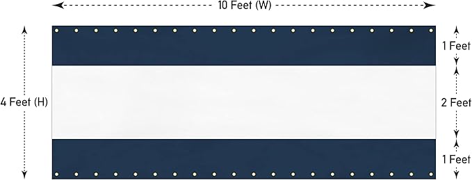 Covers & all Outdoor Clear Panel Curtain, 12 oz Vinyl Outdor Curtains for Patio, Waterproof & Weather Resistant Tarp with Brass Grommets for Pergola, Porch, Gazebos, Balcony (4’ H x 10’ W Feet, Blue)