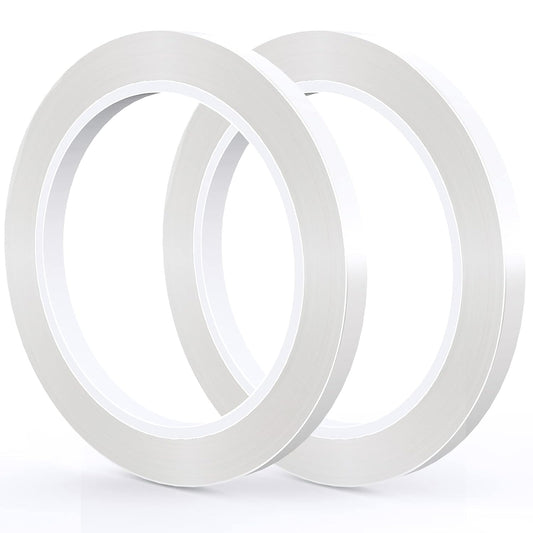 GLAMFIELDS 2 Rolls 1/4" 60Yd Floral Tapes,Clear Floral Tape,White Floral Tape for Bouquet Stem Wrap, Waterproof Florist Tape for Flower Arrangements Supplies Craft Corsages Wedding 60 Yd/Roll