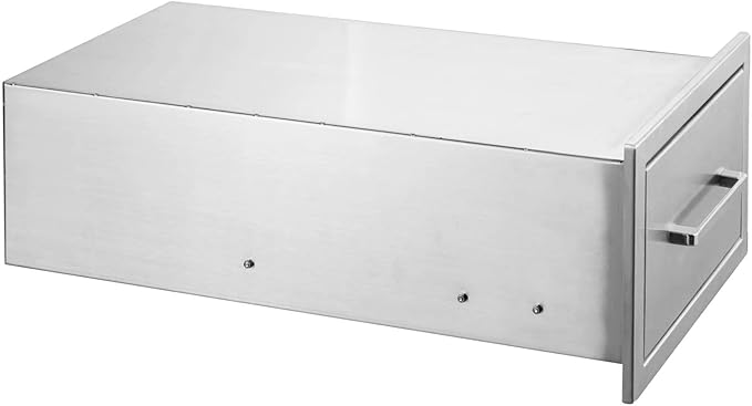 Outdoor Kitchen Drawers,Stainless Steel BBQ Drawer, 14" W x 8.5" H x 23" D Flush Mount Single Access Drawer for Outdoor Kitchen,BBQ Island