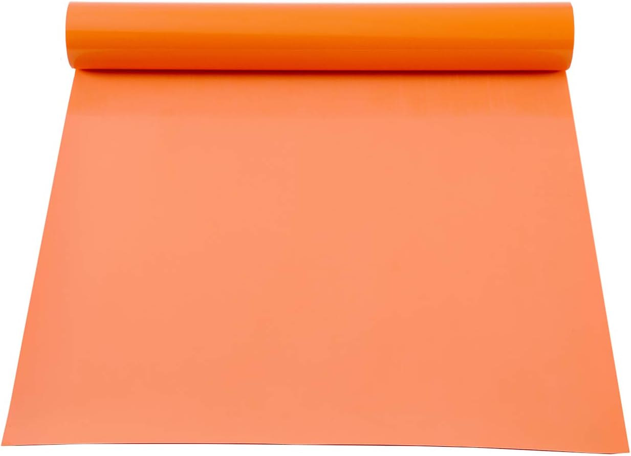 guangyintong Heat Transfer Vinyl Orange HTV Rolls, 12" x 10ft Orange Iron on Vinyl for T-Shirts, Matte Surface Orange HTV Vinyl for All Cutter Machine Easy to Cut & Weed for Heat Vinyl DIY Design