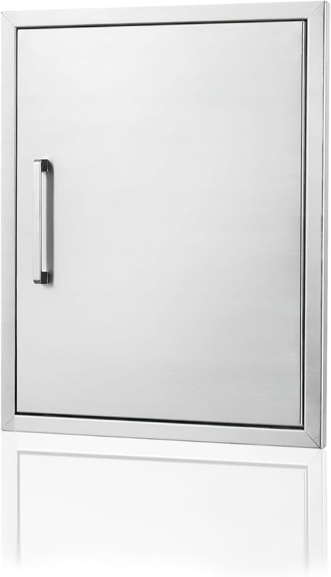 Outdoor Kitchen Door, 17 "W23 H Outdoor Kitchen Access Door, Stainless Steel Barbecue Single Door, Can Be Used for Outdoor Kitchen Island Or Outdoor Kitchen