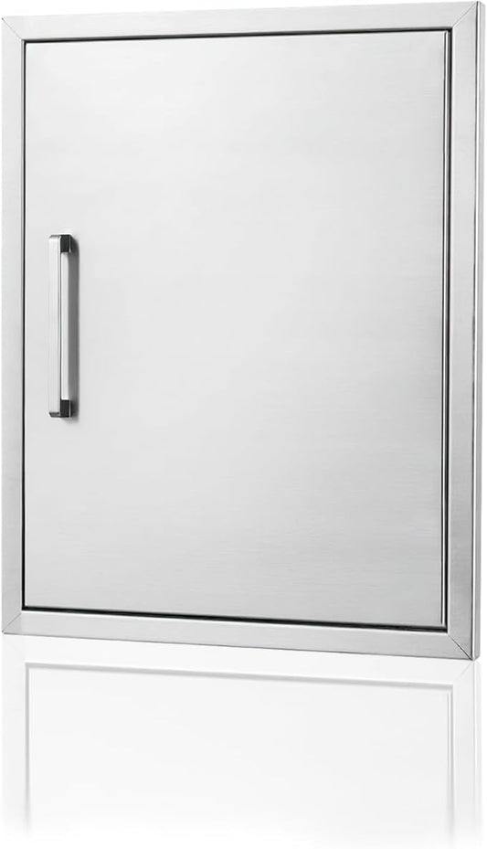 Outdoor Kitchen Door, 17 "W23 H Outdoor Kitchen Access Door, Stainless Steel Barbecue Single Door, Can Be Used for Outdoor Kitchen Island Or Outdoor Kitchen