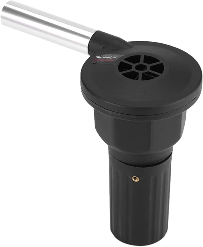 BBQ Air Blower, Portable Handheld Electric Blower Electric Fireplace Bellows Battery Not Included for Outdoor Camping Picnic Charcoal Grill Barbecue