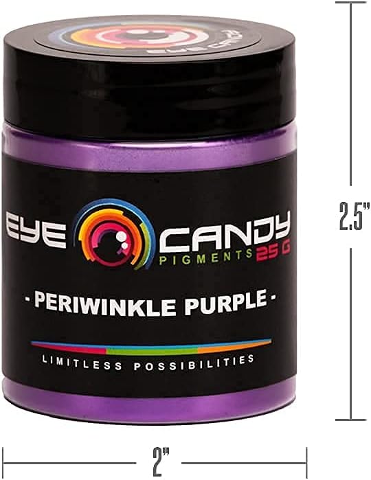 Eye Candy Pigments Premium Purple Mica Powder - Periwinkle Purple (25gr) - for Epoxy, Resin, Soap, Paint, Woodworking, Acrylic Pouring, Bath Bombs, Fishing Lures - DIY Arts and Crafts Additive