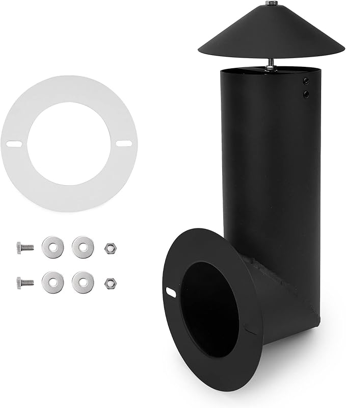 Stanbroil Pellet Grill Smoke Stack Compatible with Pit Boss, Traeger, Camp Chef and Other Pellet Smokers, Black