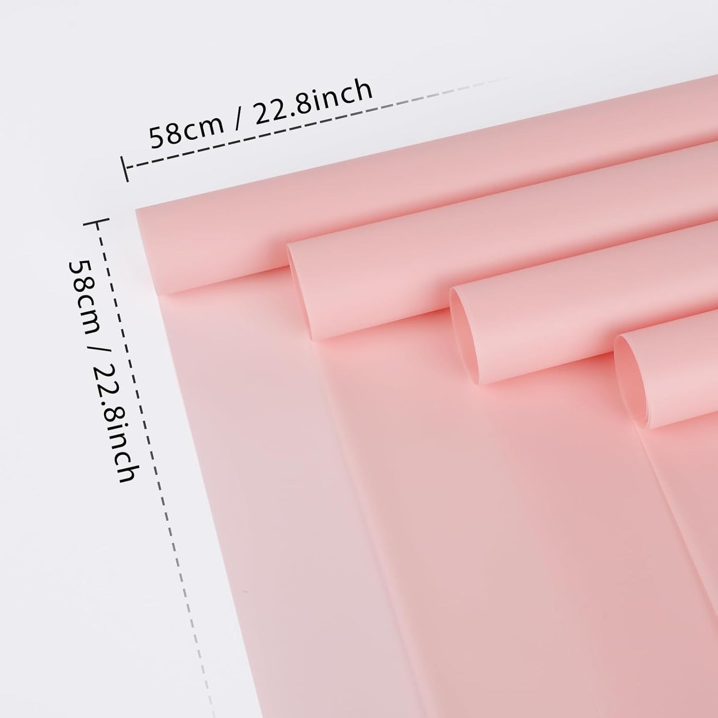 FUHITIM 20 Sheets Flower Wrapping Paper -Waterproof Floral Bouquet Wrapping Paper Used for DIY Crafts, Gift Packaging, Florist Supplies Packaging Paper for Wedding Birthday Gift (Misty Light Pink)