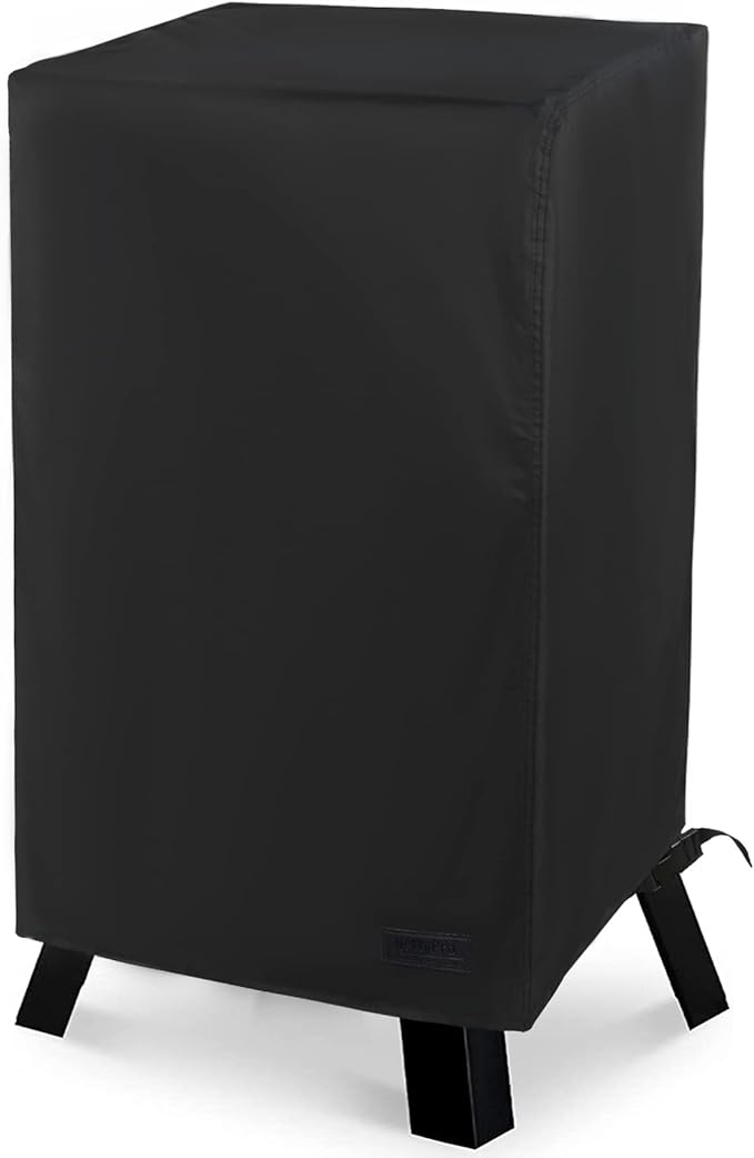 NetttyPro Electric Smoker Cover for Outside Masterbuilt Smoker 30 inch, Outdoor Waterproof Heavy Duty Square Vertical Small Grill Cover, 19" W x 18" D x 33" H, Black