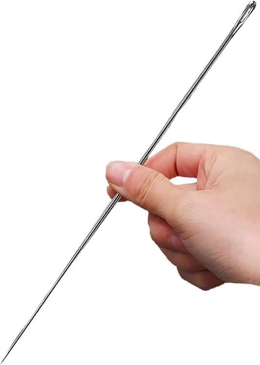 12" Professional Upholstery Needle 30cm length 3mm thickness, Big Eye Hand Sewing Needles for Stitching and Crafting Projects