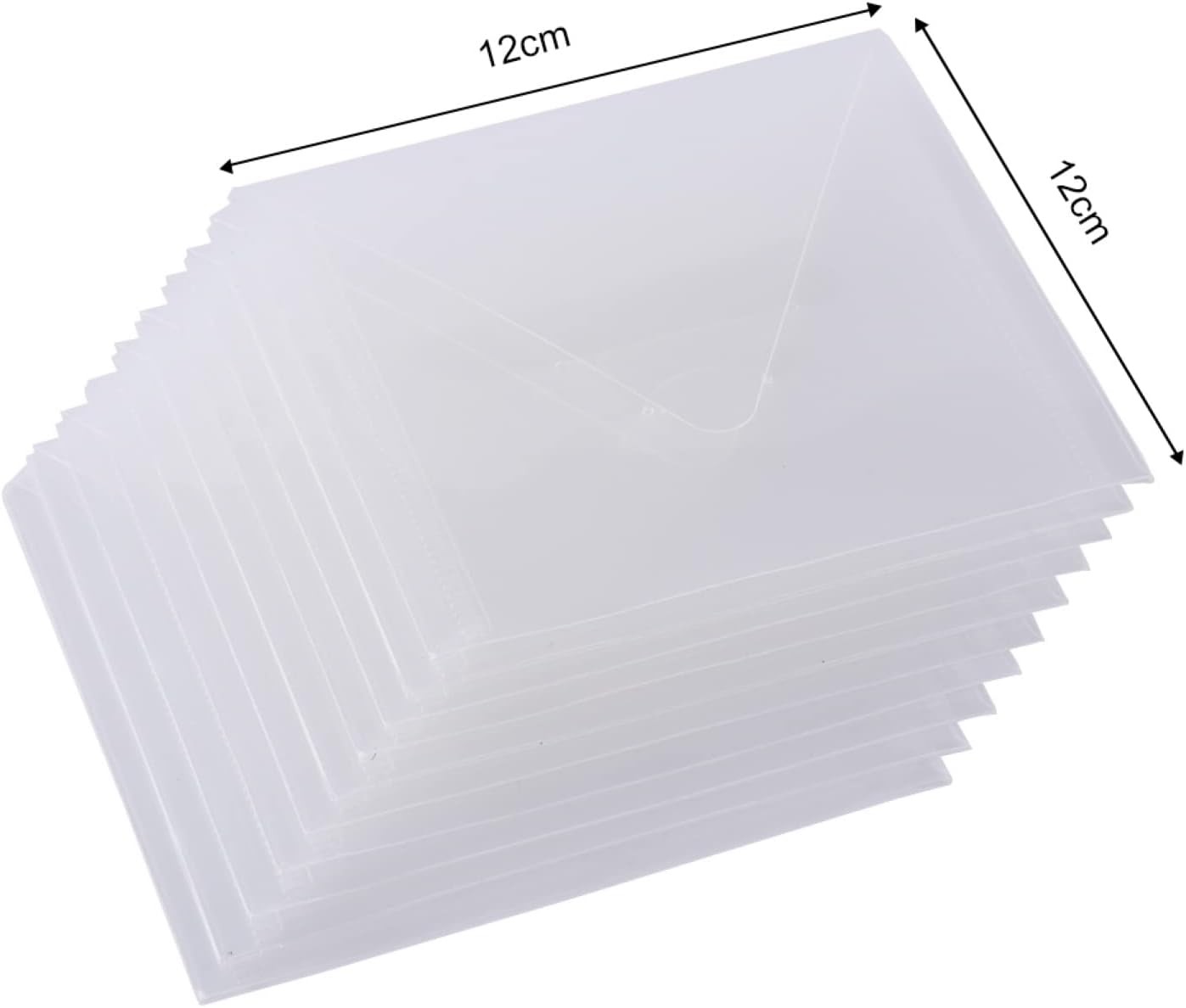20 Pieces Clear Die & Stamp Plastic Storage Bag, Resealable Large Envelope Pocket for DIY Scrapbooking Paper Card Craft Making and Cutting Dies Stencil (4.75"x4.75")
