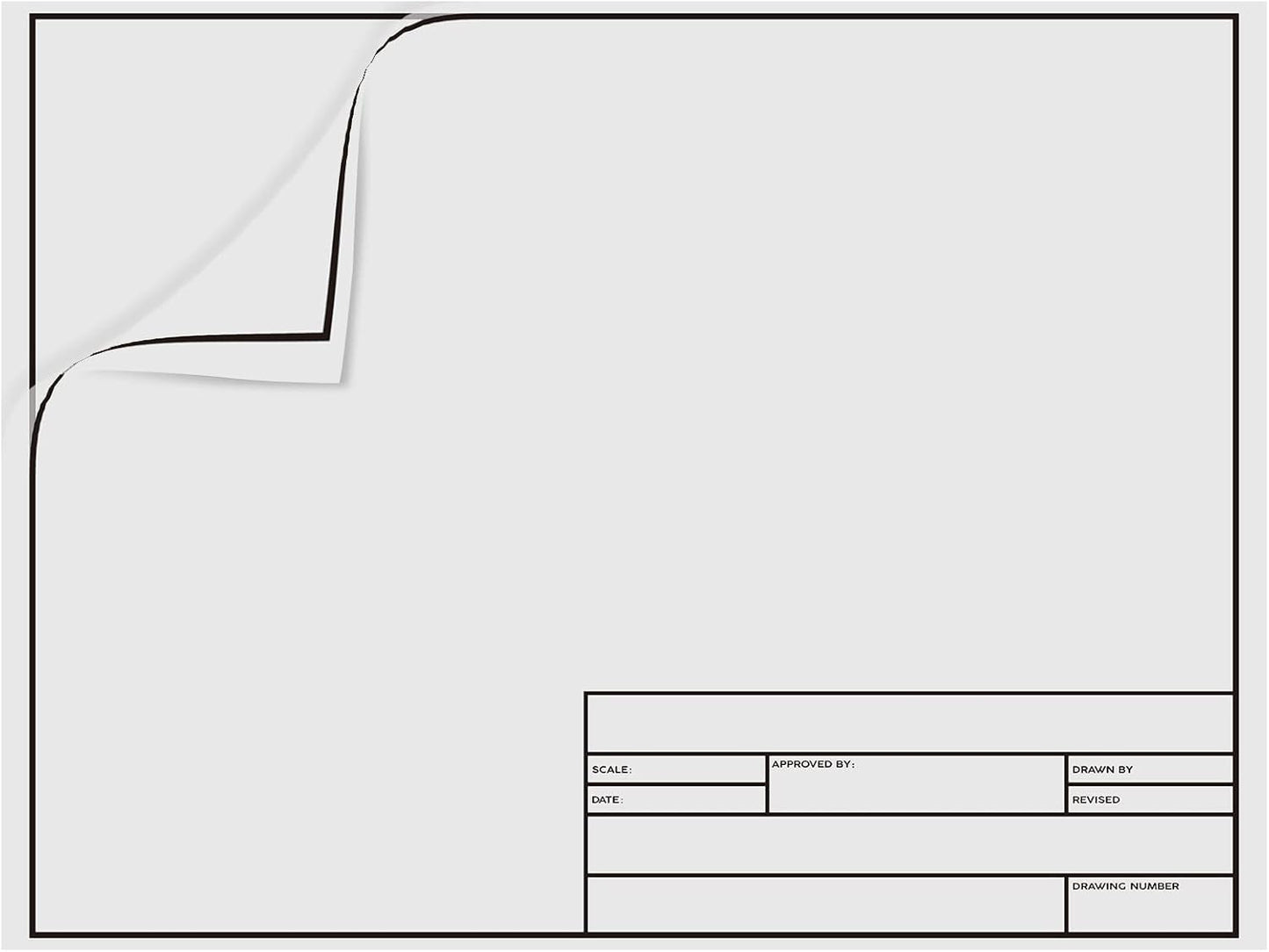 Geyee 10 Sheets Architectural Vellum Paper Translucent White Vellum Sheets Drafting Paper Rag with Border and Title Block(18 x 24 Inches)