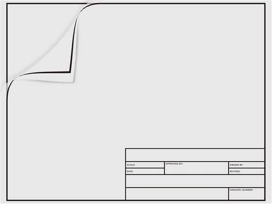 Geyee 10 Sheets Architectural Vellum Paper Translucent White Vellum Sheets Drafting Paper Rag with Border and Title Block(18 x 24 Inches)