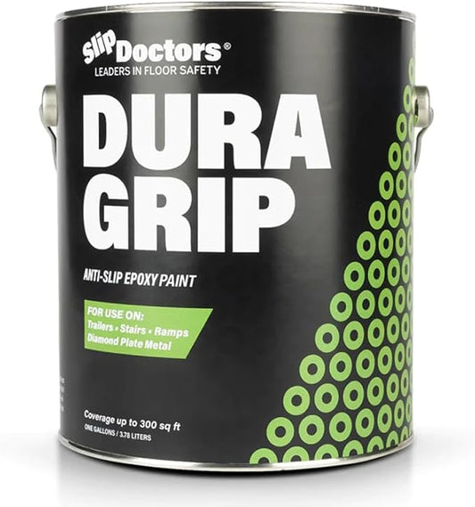 Dura Grip Anti-Slip Paint for Concrete, Wood, Tile and Metal – Non-Skid Coating for Floor, Decking and Ramps – Gallon (Light Gray)
