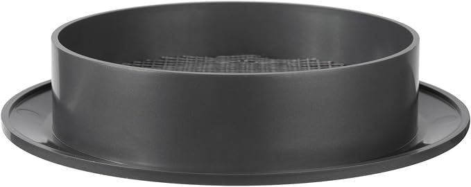 Graphite/Gray 4" Inch Round Ventilation Grille with Insect mesh. (Duct 4Ø / Grille 5Ø) Ventilation Applications. Indoor and Outdoor Vent Cover. Available 3 Sizes / 4 Colors.