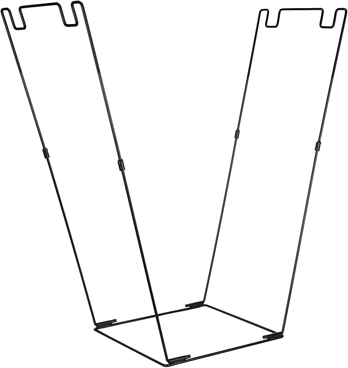 Reusable Rustproof Metal Bag Basket Holder Stand for 30-45 Gallon Garden Waste Flexible Frame Outdoor Trash Storage