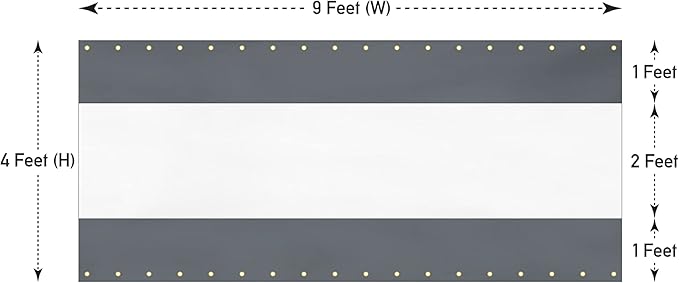 Covers & all Outdoor Clear Panel Curtain, 12 oz Vinyl Outdor Curtains for Patio, Waterproof & Weather Resistant Tarp with Brass Grommets for Pergola, Porch, Gazebos, Balcony (4' H x 9' W feet, Gray)