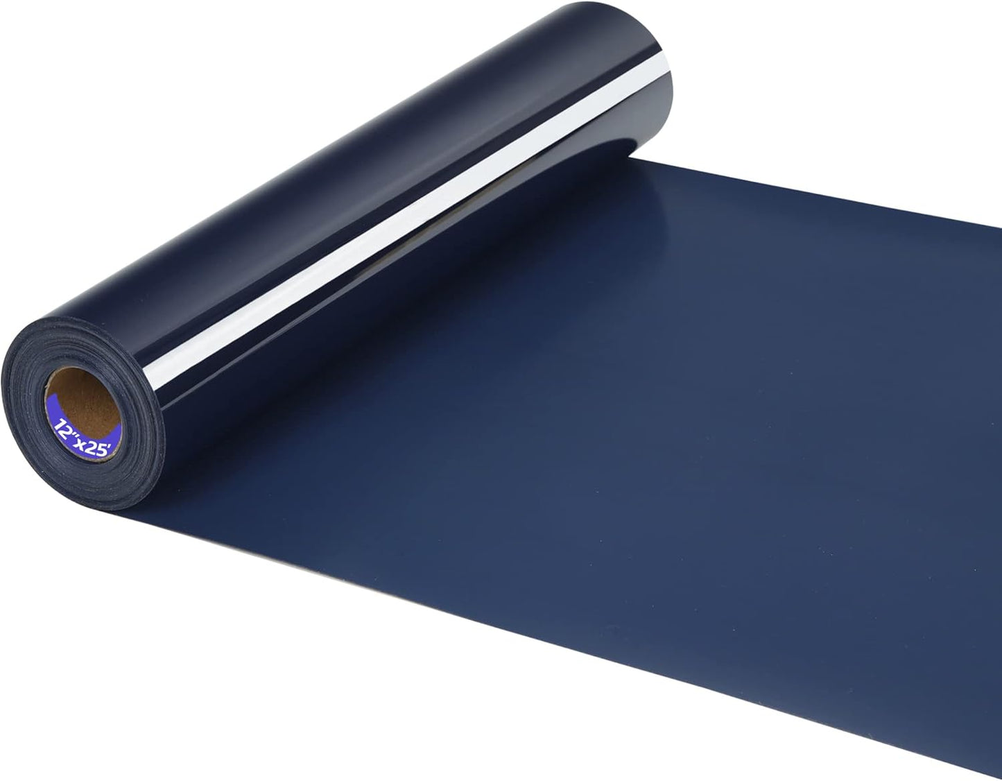 HTV Iron on Vinyl 12Inch by 25ft Roll Heat Transfer Vinyl for T-Shirt HTV Vinyl Rolls for All Cutter Machine - Easy to Cut & Weed for Heat Transfer Design (25ft, Navy)