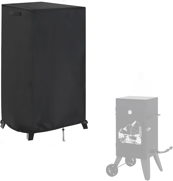 Smoker Cover for Royal Gourmet SE2805 28-Inch Analog Electric Smoker, Waterproof Outdoor BBQ Electric Smoker Cover - 21" L x 20" W x 33" H
