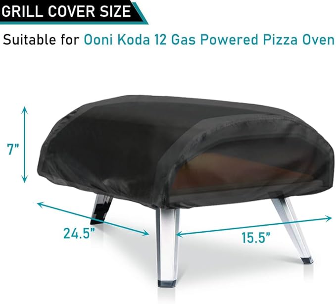 ZJYWSCH Pizza Oven Cover for Ooni Koda 12 Gas Pizza Oven 600D Heavy Duty Portable Gas Pizza Oven Cover Koda 12 Outdoor Waterproof