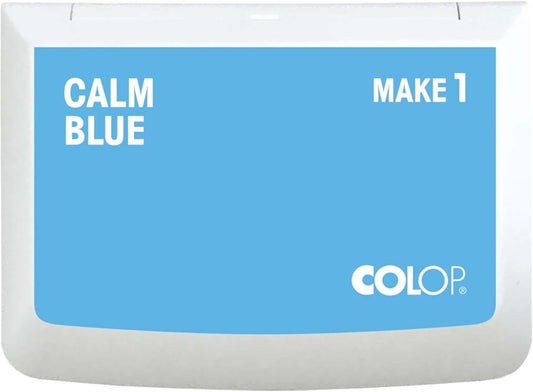COLOP Make Series, Ink Stamp Pads, with Non-Toxic Premium Ink, Water-Based Acid-Free (Calm Blue, Make 1-1-15/16" x 3-1/2")