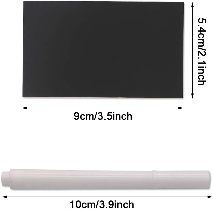 Mini Chalkboard Signs 100 Pcs Erasable Chalkboards Tags with 1 Pcs White Marker for Price Tags Weddings Message Board Signs