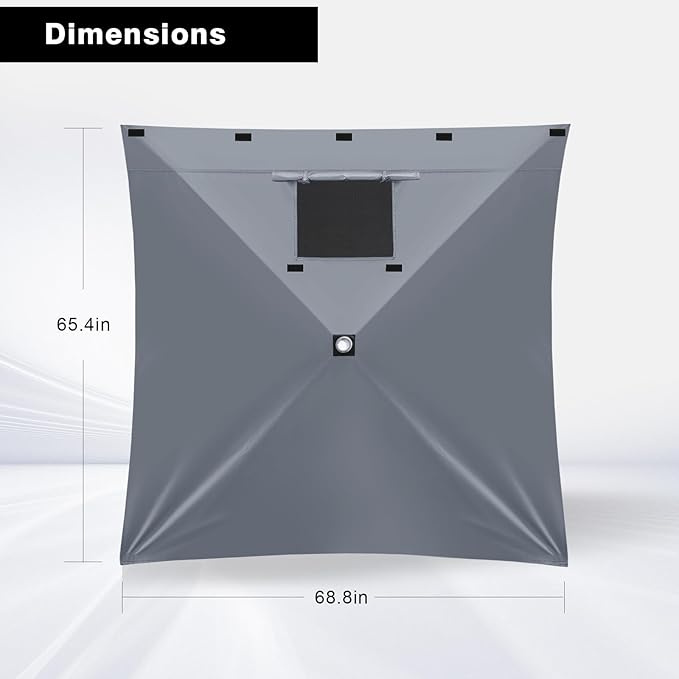 MASTERCANOPY Wind Screen Side Panel with Window for 12x12 Escape Screen Shelter Canopy Tent - Weatherproof, UV Resistant Sun Shade Attachment Accessory (Beige, 1 Pack)