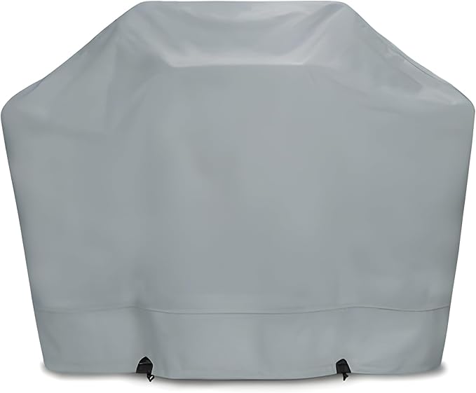 Eevelle Meridian Patio BBQ Grill Cover for Outdoor Grill - Marine Grade Fabric - Durable - Waterproof Covers - All-Weather Protection Barbeque Gas Grill Cover – (48" H x 64" W x 24" D, Silver)