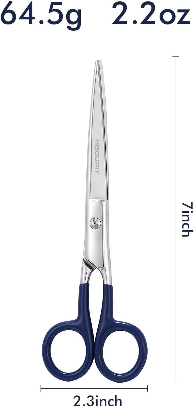 Sharp Precision Embroidery Scissors - 7" Professional Stainless Steel Pointed Tip Detail Thread Shears for Home Office Dressmakers Stitchwork Needlework DIY Crafting Fabric Sewing General Use