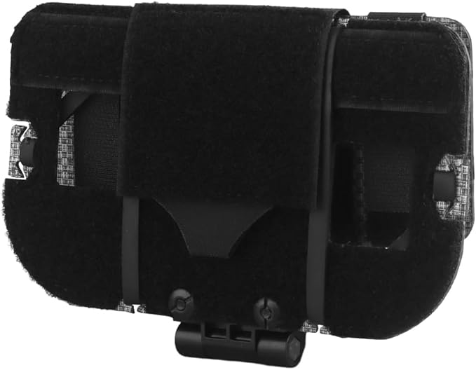 Let Me Be Airsoft Plate Carrier Molle Phone Carrier Outdoor Lightweight Navigation Board，Wide Angle Foldable Phone Holder Chest Rig Hovering Mount Tactical Vest Accessory (Black)