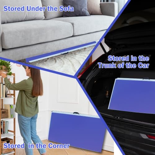 8ft/9ft Mid-Size Table Tennis Table Foldable & Portable Ping Pong Table Set for Indoor Games with Net, 2 Table Tennis Paddles and 3 Balls