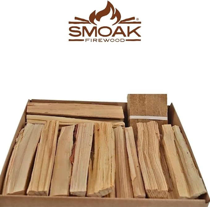 Smoak Firewood - Kiln Dried Premium USDA Certified Mixed Hardwood Kindling - Rough Cut (8in Pieces) 18-22lbs