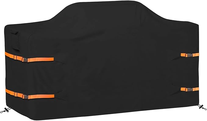 98 in Island Grill Cover,98 Inch Island BBQ Grill Head Cover,Heavy Duty Waterproof Suitable for Outdoor Island Grill BBQ Black
