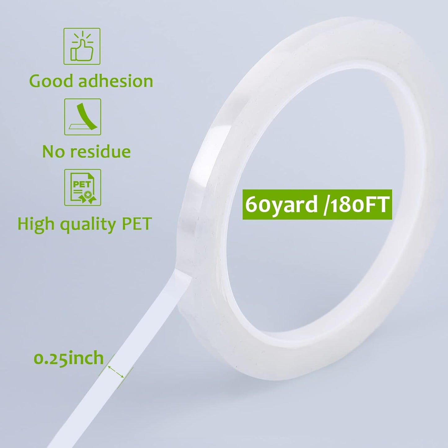 GLAMFIELDS 3 Rolls 1/4" 60Yd Floral Tapes,Clear Floral Tape,White Floral Tape for Bouquet Stem Wrap, Waterproof Florist Tape for Flower Arrangements Supplies Craft Corsages Wedding 60 Yd/Roll