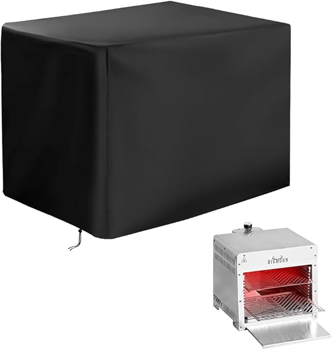 Infrared Grill Cover for Big Horn Infrared Grill, 600D Heavy Duty Waterproof Grill Cover for Bighorn Infrared Gas Grill Tabletop Salamander Broiler, Portable Propane Steak Cooker, Pizza Oven