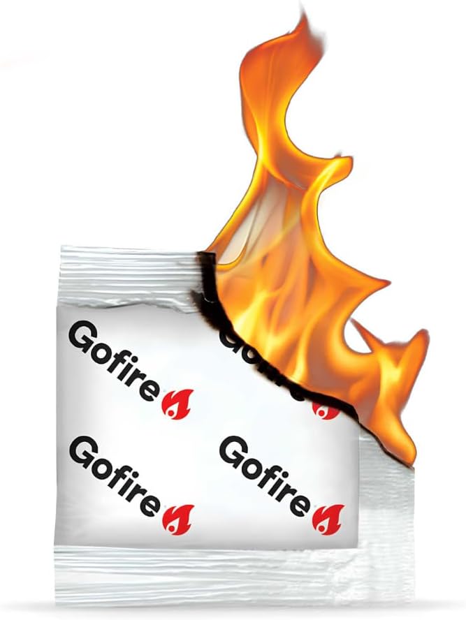 GOFIRE: Ultimate All Purpose Fire Starter- Non-Toxic, Earth-Friendly, Portable, Weather-Proof Fire Starter for Camping, Hiking, Backpacking, Fireplaces, Wood Stoves and More! Parent (100 Pieces)