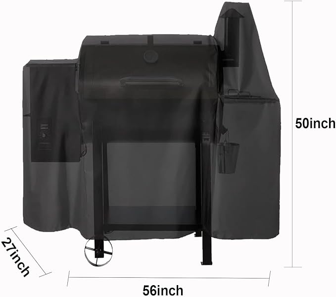 Grill Cover for Pit Boss Pro Series 850, 820 Wood Pellet Grill, 600D Heavy Duty Smoker Cover for 820D/ 820FB/ 820D3/ 820SC/ 820XL/ Z Grill 700 Series, All Weather Protection Waterproof BBQ Grill Cover