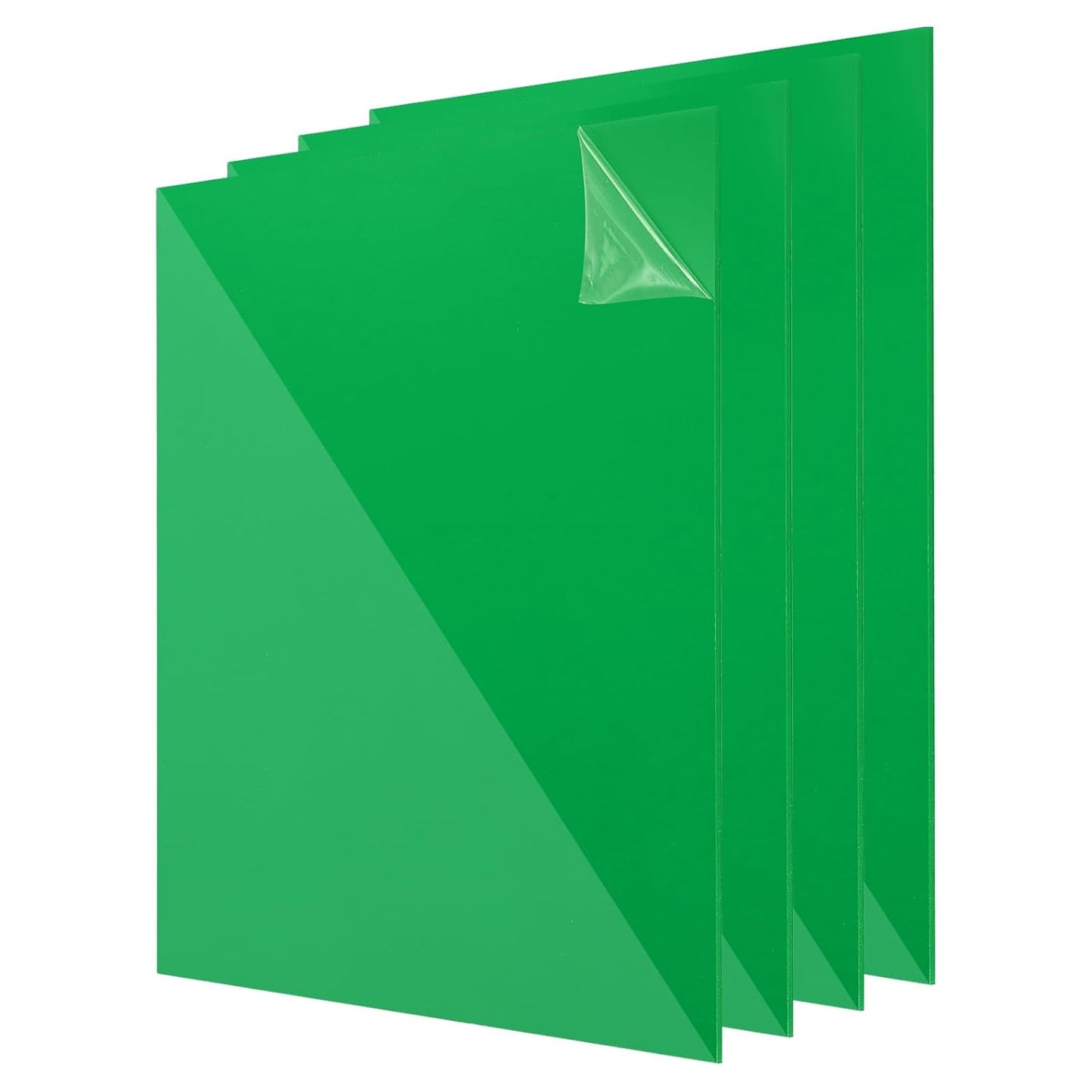 uxcell 4Pcs Acrylic Sheets 12x12 Inch Acrylic Panel 1/8 Inch-3mm Plastic Board for Picture Frames Sign Holders DIY Display Projects Craft, Clear Green
