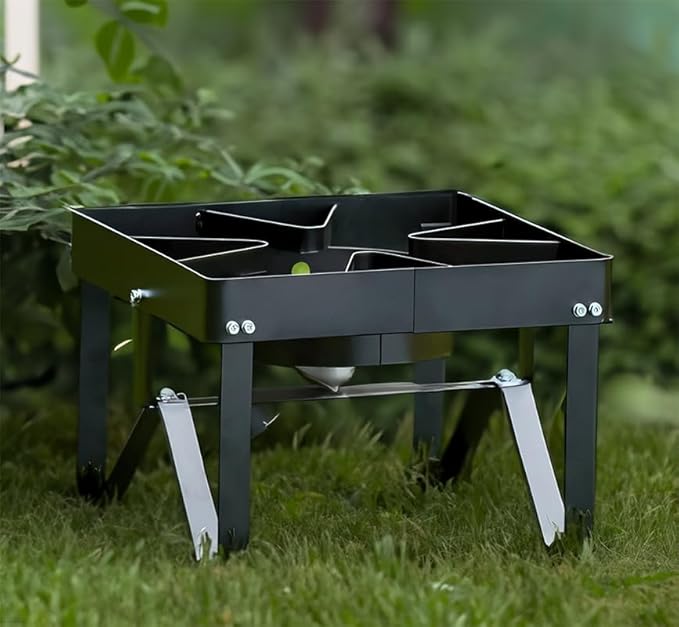 Portable Gas Stove, Steel Heavy Duty Single Burner Outdoor Patio Stove, Tank Cooker Perfect for Deep Frying or Steaming, Turkey Fry, Catered Events, Restaurants, Camping, Range - 55,000 BTU