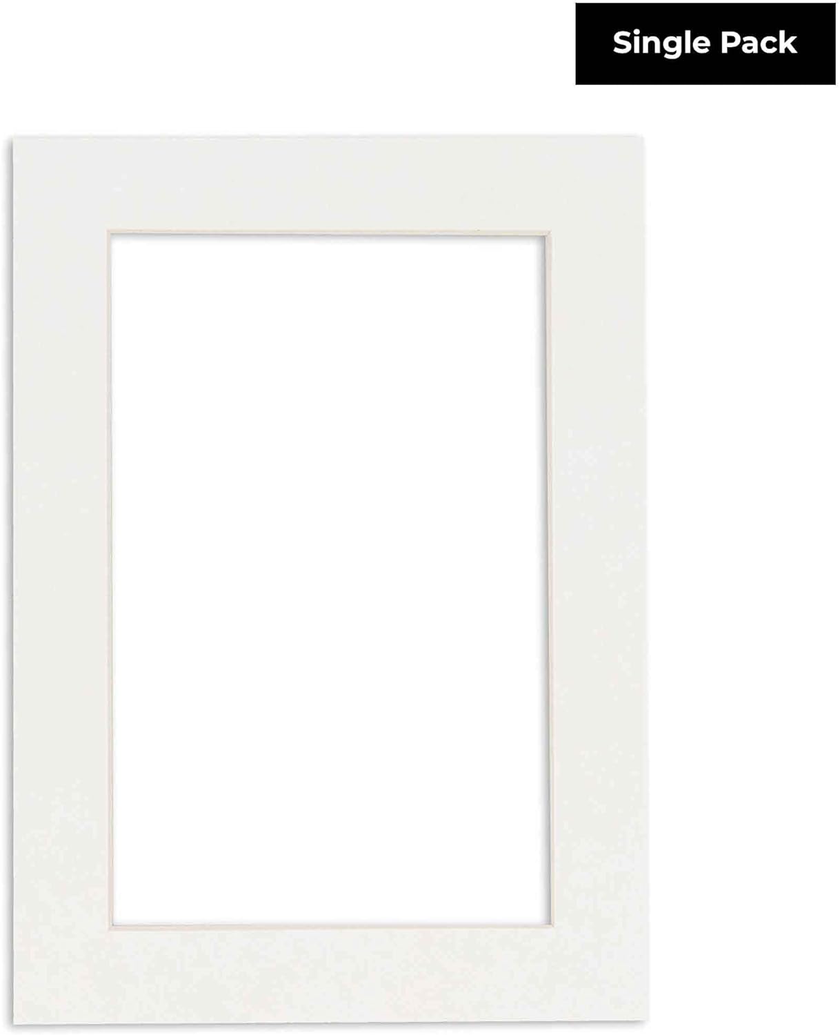 5.5x8.5 Mat for 8.5x11 Frame - Precut Mat Board Acid-Free Textured White 5.5x8.5 Photo Matte For a 8.5x11 Picture Frame, Matboard for Family Photos, Show Kits, Art, Picture Framing, Pack of 1 Mat