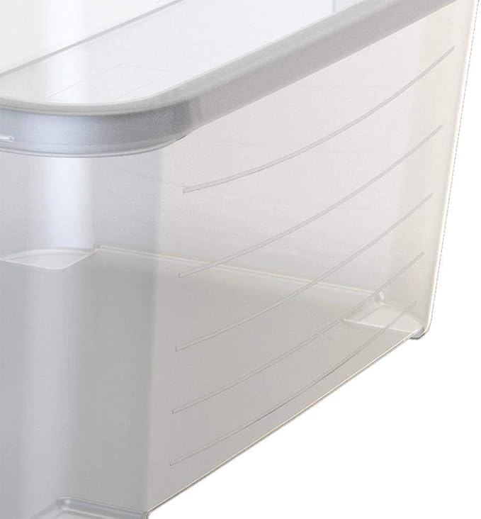 Life Story 6 Pack Light Duty Stackable Storage Bin, 55 Quart Home Organizer, Versatile Lightweight Locking Bins with Carrying Handles, Clear