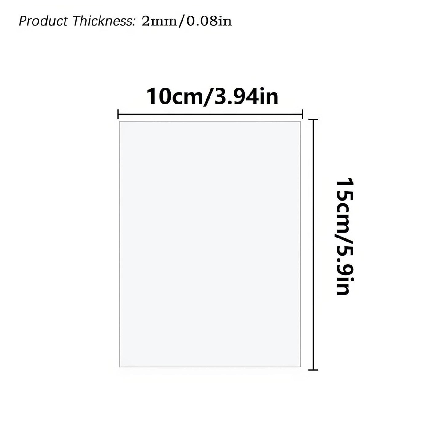 10 Pack 3.93x5.9 Clear Acrylic Sheet 2mm Thick, Clear Plexiglass Sheet 10x15cm, Plastic Plexiglass Board Acrylic Board for Wall Crafts Glass Picture Frame DIY Projects Signs and Painting