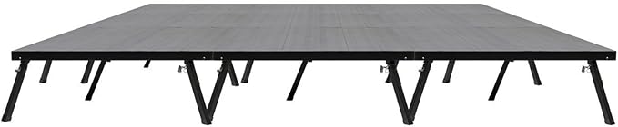 16'x24' MyStage 24 Portable Stage -Performance Floor Versatile Platform Modular System Stage - DJ, Drum, Camera Stage Riser -Compact & Stable, Easy to Carry, Assemble & Transport