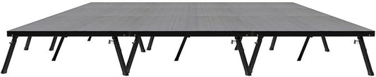 16'x24' MyStage 24 Portable Stage -Performance Floor Versatile Platform Modular System Stage - DJ, Drum, Camera Stage Riser -Compact & Stable, Easy to Carry, Assemble & Transport