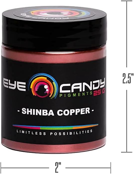 Eye Candy Pigments Premium Copper Mica Powder - Shinba Copper (25gr) - for Epoxy, Resin, Soap, Paint, Woodworking, Acrylic Pouring, Bath Bombs, Fishing Lures - DIY Arts and Crafts Additive