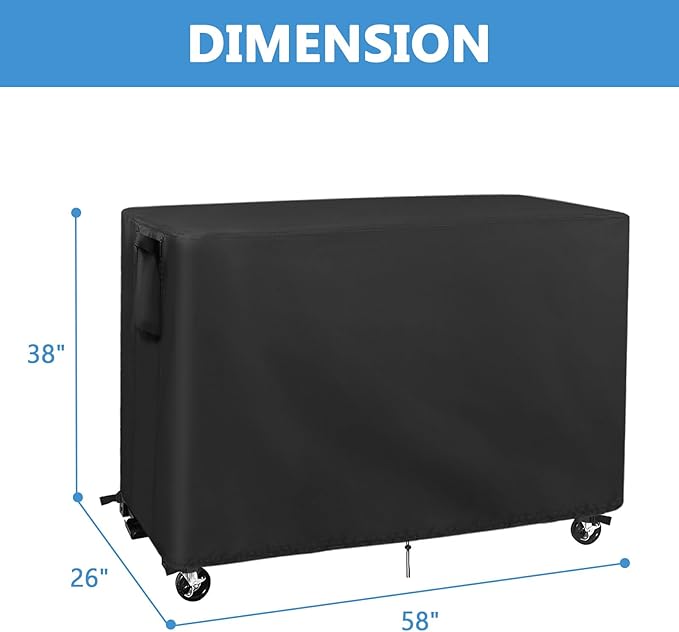 Flat Top Grill Cover Waterproof for Royal Gourmet 8-Burner Gas Grill with Side Tables Down, Weatherproof Cover for Protecting BBQ Grill/Propane Griddle/Outdoor Grill